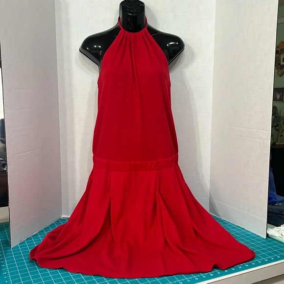 Lacoste Adjustable Halter Backless drop waist dress EU Sz 38, US Sz Med - Picture 1 of 8